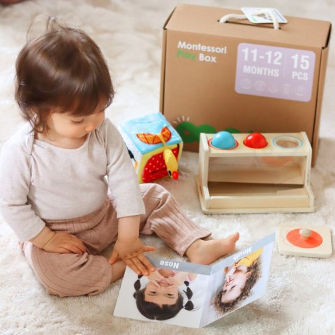 TOOKY TOY Box Pudełko XXL Montessori Edukacyjne 5w1 Sensoryczne 11-12 Mies