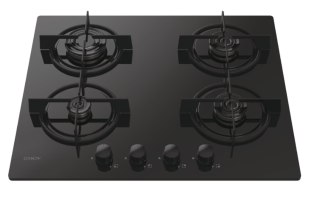 Candy CVW6BB Hob, Gas, Width 59,5 cm, 4 cooking zones, Mechanic control, Black