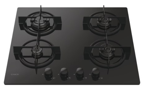 Candy CVW6BB Hob, Gas, Width 59,5 cm, 4 cooking zones, Mechanic control, Black
