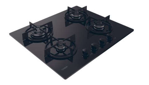 Candy CVW6BB Hob, Gas, Width 59,5 cm, 4 cooking zones, Mechanic control, Black