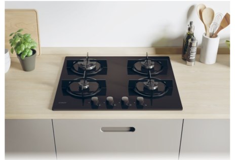 Candy CVW6BB Hob, Gas, Width 59,5 cm, 4 cooking zones, Mechanic control, Black