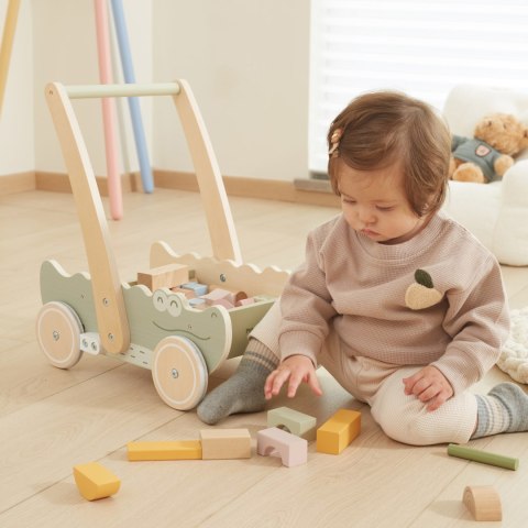 Viga Drewniany Wózek Na Klocki Pchacz