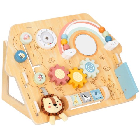 TOOKY TOY Duża Drewniana Tablica Manipulacyjna Domek - Centrum Aktywności