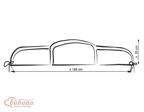 Ochraniacz do łóżeczka na szczebelki uniwersalny - Serduszka białe