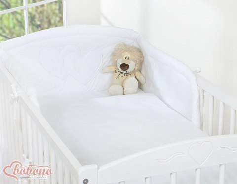 Pościel 3-cz 120x90 - Serduszka białe