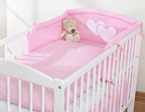 Pościel 3-cz 120x90 - Serduszka różowe