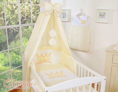 Baldachim z tkaniny- Korony kremowe