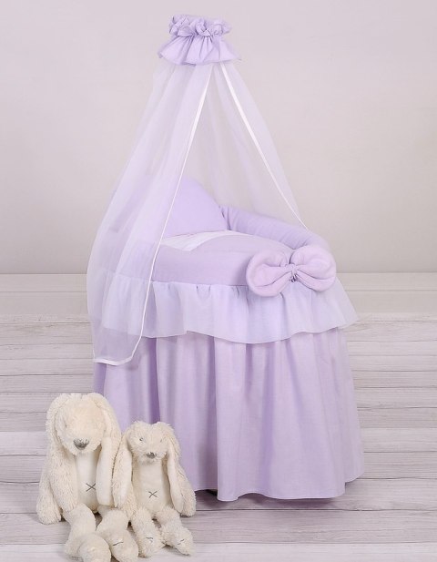 Wózek dla lalek Kosz Mojżesza dla lalek z baldachimem LITTLE PRINCESS fioletowy