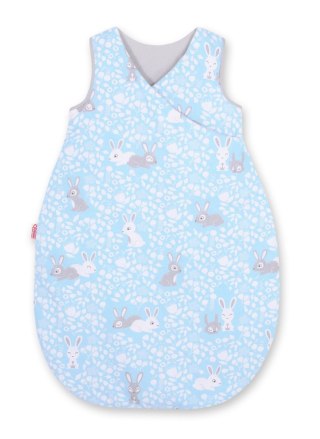 Śpiworek dla dzieci bawełniany M 3-12 mcy TOG 2.5 całoroczny ocieplany - króliczki niebieskie