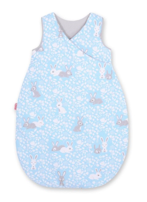 Śpiworek dla dzieci bawełniany M 3-12 mcy TOG 2.5 całoroczny ocieplany - króliczki niebieskie