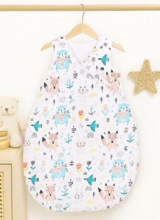 Śpiworek dla dzieci bawełniany M 3-12 mcy TOG 2.5 całoroczny ocieplany - misie niebieskie