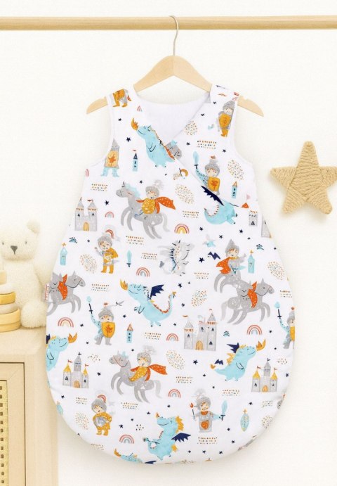 Śpiworek dla dzieci bawełniany M 3-12 mcy TOG 2.5 całoroczny ocieplany - rycerzyki i smoki