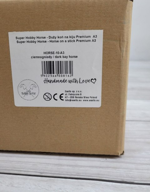 Hobby Horse Duży koń na kiju Premium - ciemnogniady A3