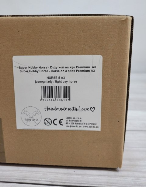 Hobby Horse Duży koń na kiju Premium - jasnogniady A3