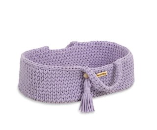 Kosz Mojżesza BOHO bawełniany nosidełko dla lalek - fioletowy