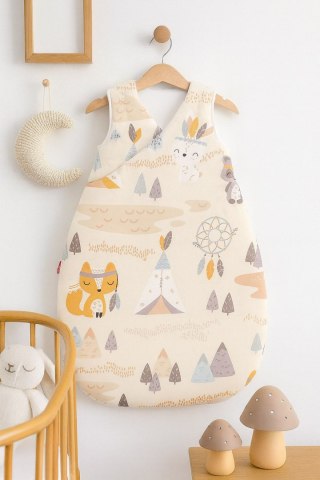 Śpiworek dla dzieci bawełniany M 3-12 mcy TOG 2.5 całoroczny ocieplany - little Indians