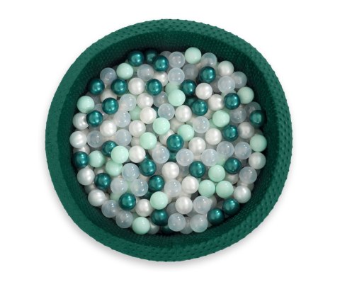 Suchy basen minky H-30 cm z piłkami 200szt.- butelkowa zieleń