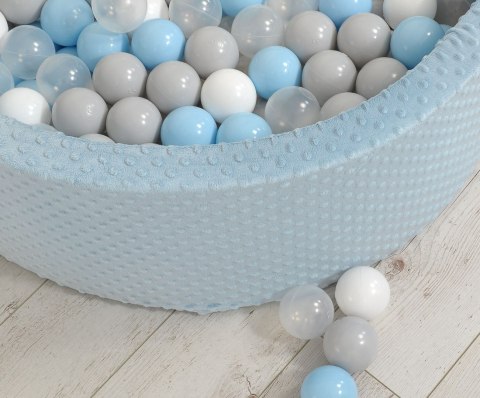Suchy basen minky H-30 cm z piłkami 200szt.- misty blue