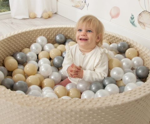 Suchy basen minky H-30 cm z piłkami 200szt.- różowy