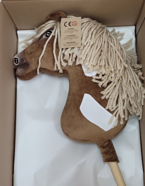 Hobby Horse Duży koń na kiju Premium - western III gniady z jasną grzywą A3