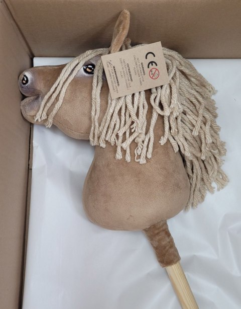 Hobby Horse Średni koń na kiju Premium beżowy izabelowaty A4