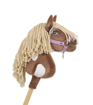 Hobby Horse Średni koń na kiju Premium beżowy western gniady z jasną grzywą A4