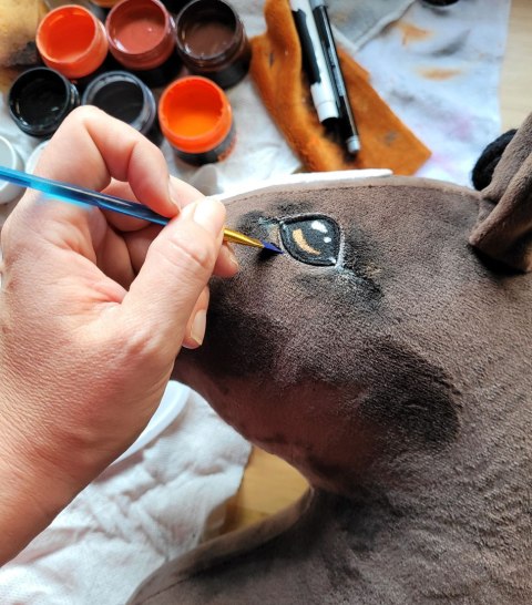 Hobby Horse Średni koń na kiju Premium brązowy gniady A4