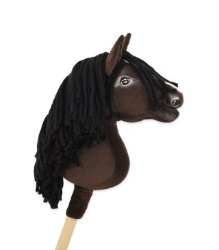 Hobby Horse Średni koń na kiju Premium ciemnobrązowy ciemogniady A4