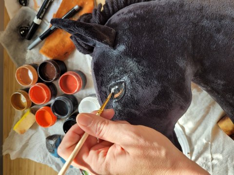 Hobby Horse Średni koń na kiju Premium czarny kary A4