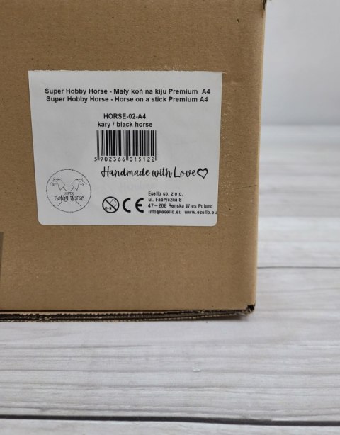 Hobby Horse Średni koń na kiju Premium czarny kary A4