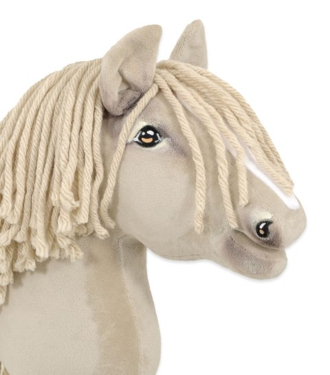 Hobby Horse Średni koń na kiju Premium kremowy cremello A4