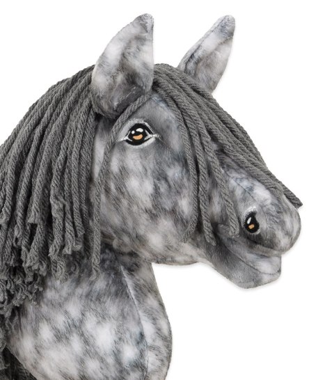 Hobby Horse Średni koń na kiju Premium siwek jabłkowity z siwą grzywą A4