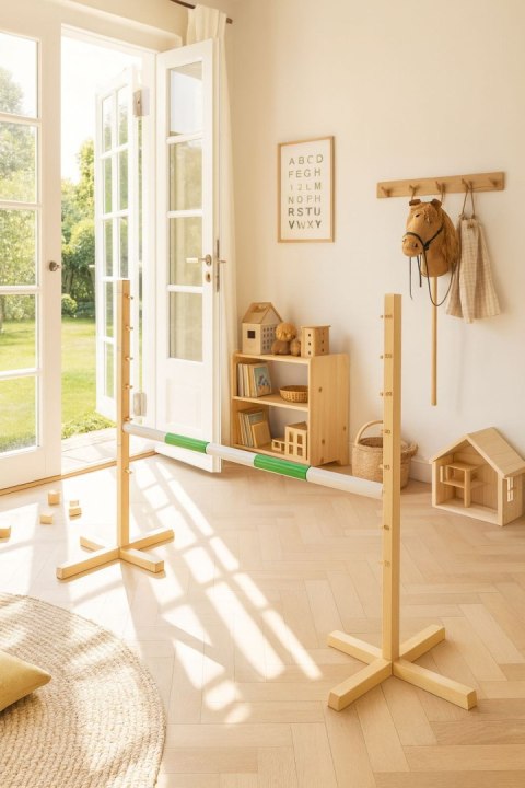 Przeszkoda skokowa do Hobby Horse 120cm, belka zielona