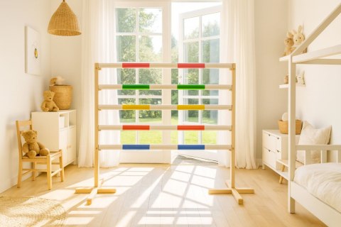 Przeszkoda skokowa do Hobby Horse 120cm, dwie belki - czerwona i niebieska