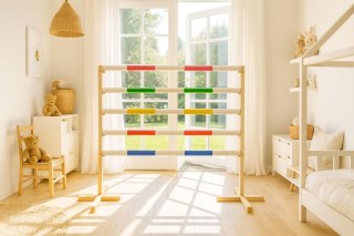 Przeszkoda skokowa do Hobby Horse 120cm, dwie belki - niebieska i żółta