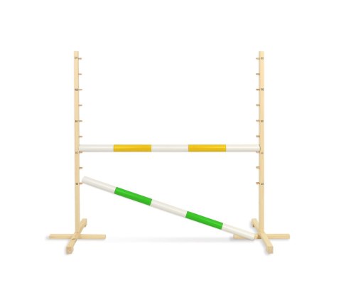 Przeszkoda skokowa do Hobby Horse 120cm, dwie belki - żółta i zielona