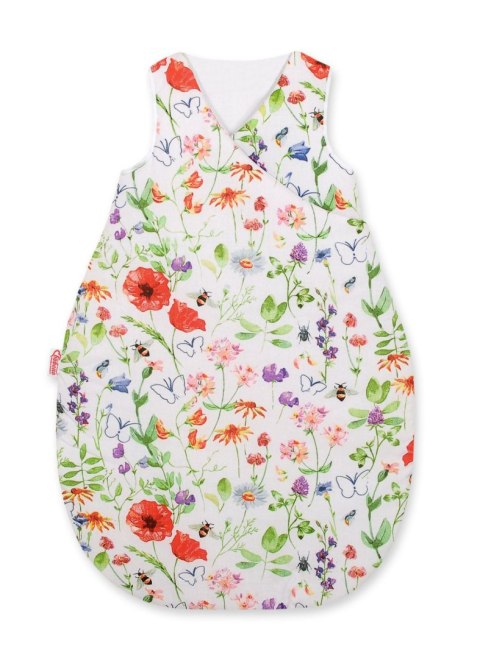 Śpiworek dla dzieci bawełniany M 3-12 mcy TOG 2.5 całoroczny ocieplany - łąka