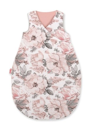Śpiworek dla dzieci bawełniany M 3-12 mcy TOG 2.5 całoroczny ocieplany - róże sepia