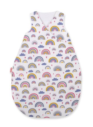 Śpiworek dla dzieci bawełniany M 3-12 mcy TOG 2.5 całoroczny ocieplany - tęcza