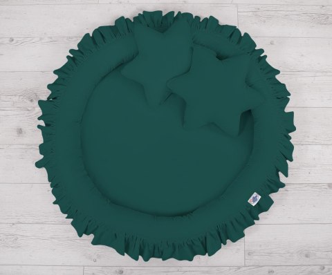 Gniazdko z falbanką do zabawy - butelkowa zieleń