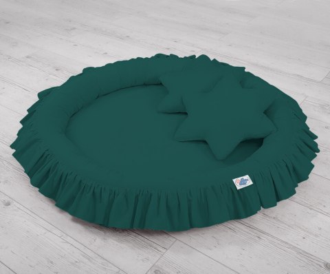 Gniazdko z falbanką do zabawy - butelkowa zieleń