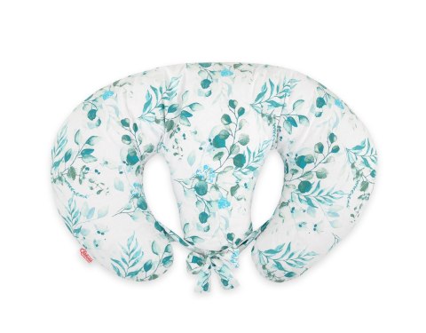 Poduszka rogal do karmienia bliźniąt + zdejmowana poszewka - eucaliptus mint