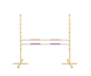 Przeszkoda skokowa do Hobby Horse 120cm, dwie belki - beżowa i jasny fiolet