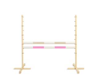 Przeszkoda skokowa do Hobby Horse 120cm, dwie belki - beżowa i jasny róż