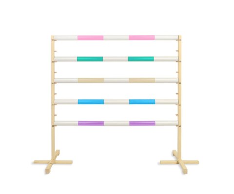 Przeszkoda skokowa do Hobby Horse 120cm, dwie belki - miętowa i jasny róż