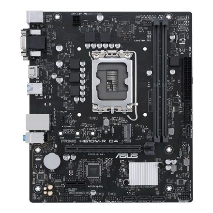 Asus | PRIME H610M-R D4-SI | Rodzina procesorów Intel | Gniazdo procesora LGA1700 | DDR4 DIMM | Gniazda pamięci 2 | Obsługiwane 