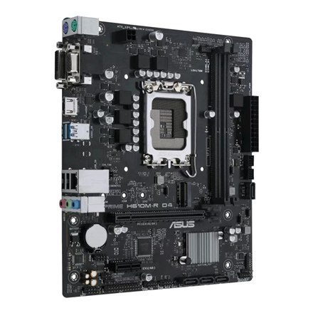 Asus | PRIME H610M-R D4-SI | Rodzina procesorów Intel | Gniazdo procesora LGA1700 | DDR4 DIMM | Gniazda pamięci 2 | Obsługiwane 