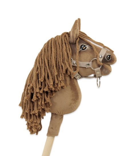 Hobby Horse Mały koń na kiju Premium brązowy jasny kasztan A5
