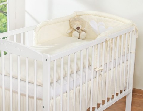 Pościel 3 częściowa 135x100 - Serduszka kremowe