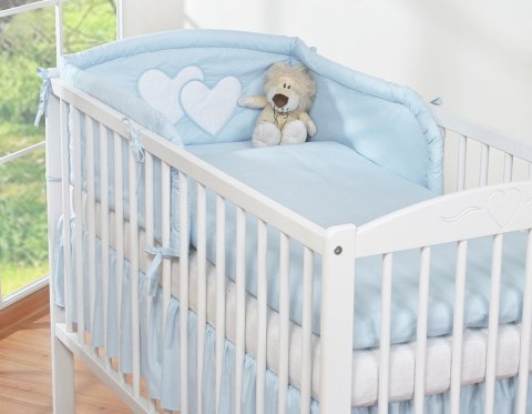 Pościel 3 częściowa 135x100 - Serduszka niebieskie